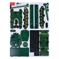 Конструктор 3D из пенокартона &laquo;Танк&raquo;, 46 деталей