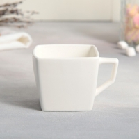 Чайная пара керамическая &laquo;Лучший подарок&raquo; кружка 150 мл, блюдце 15.5х15.5 см, цвет белый