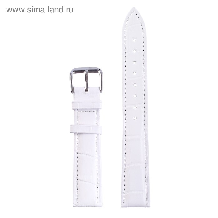 Ремешок для часов кожаный Ремешок для часов кожаный "Соломон" 18 мм, l-20 см, белый
