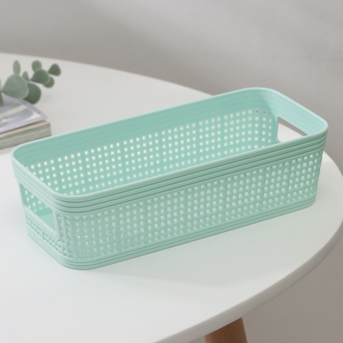Корзина для хранения &laquo;Сетка&raquo;, пластик, 22&times;10&times;6 см, цвет МИКС