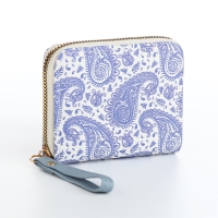 Кошелёк женский на молнии, цвет голубой Кошелёк женский на молнии, цвет голубой