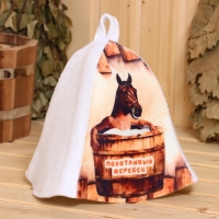 Шапка для бани "Похотливый Жеребец" Шапка для бани "Похотливый Жеребец"