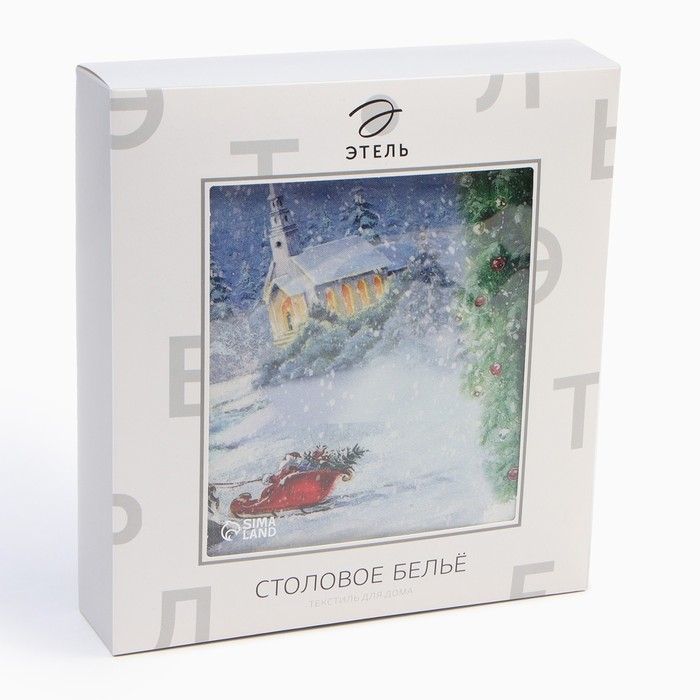 Скатерть Этель &laquo;Рождественский вечер&raquo;, d=150 см, 100% хл, саржа 190 г/м2
