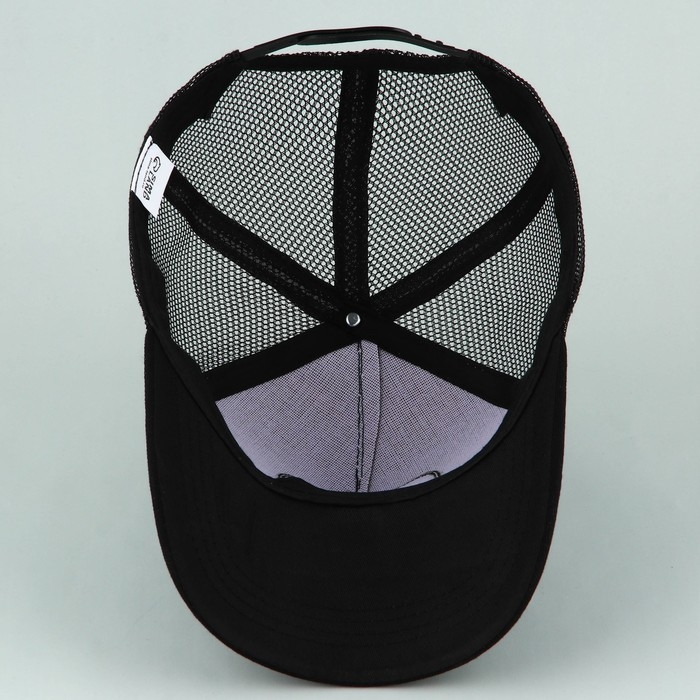 Кепка мужская с сеткой «Орел», цвет чёрный, р-р 56 Кепка мужская с сеткой «Орел», цвет чёрный, р-р 56