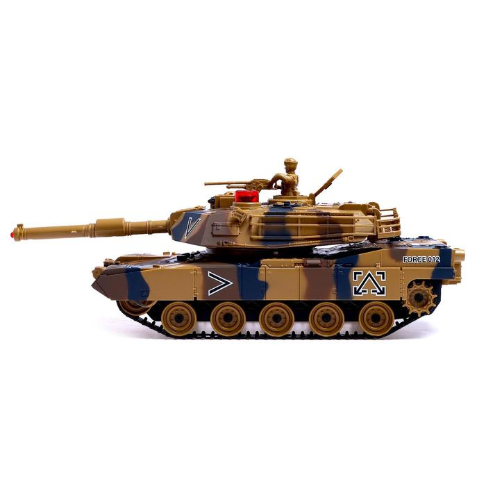 Танк радиоуправляемый &laquo;Армия&raquo;, с эффектом дыма, работает от аккумулятора