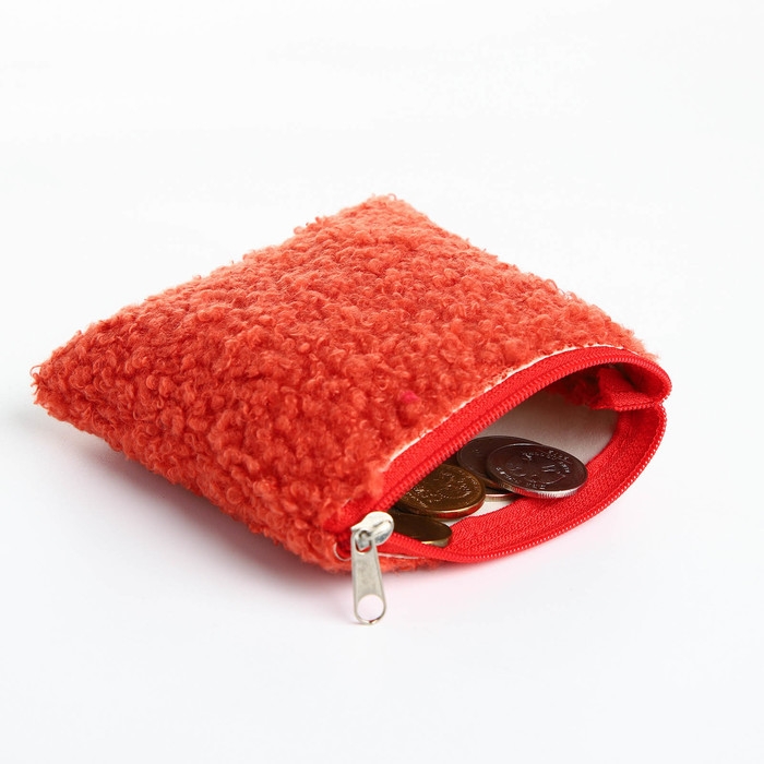 Кошелёк на молнии, цвет оранжевый