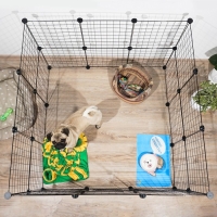 Вольер 24 секции, металлический, черный, 210 х 210 х 35 см, (35 х 35 см звено) Вольер 24 секции, металлический, черный, 210 х 210 х 35 см, (35 х 35 см звено)