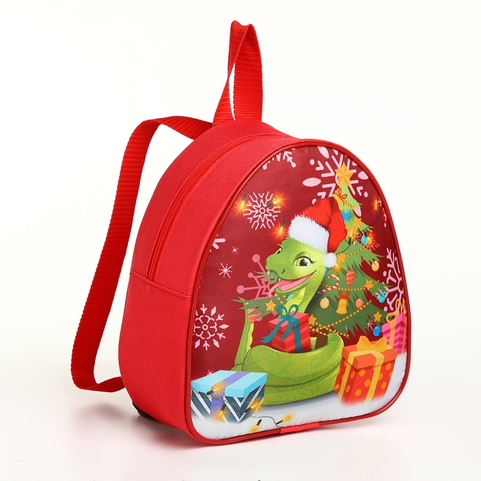Рюкзак новогодний на молнии «Выбражулька», цвет красный Рюкзак новогодний на молнии «Выбражулька», цвет красный