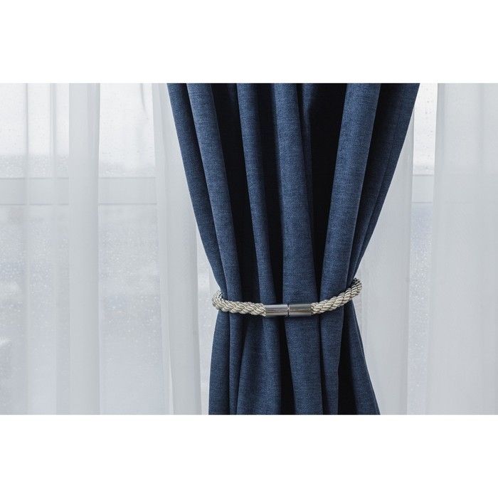 Подхват для штор &laquo;Шнур витой&raquo;, d = 1,5 &times; 59 см, цвет молочный