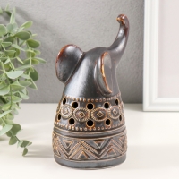 Сувенир керамика "Слон. Этнические узоры" коричневый 8,5х10,5х17 см