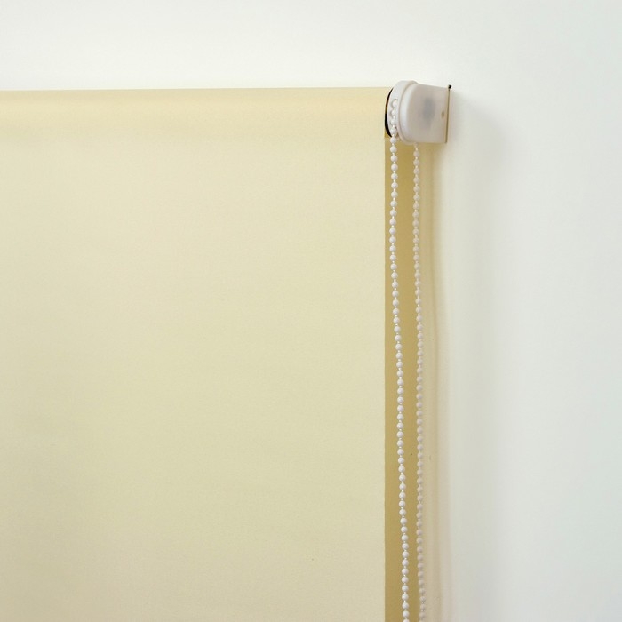 Штора рулонная, 60&times;180 см (с учётом креплений 3,5 см), цвет кремовый