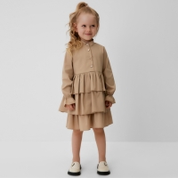 Платье для девочки MINAKU цвет бежевый,  рост 122 см