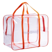 Сумка в роддом, размер 40х50х25 см, карман сбоку, цвет прозрачный/оранжевый, Mum&Baby Сумка в роддом, размер 40х50х25 см, карман сбоку, цвет прозрачный/оранжевый, Mum&Baby