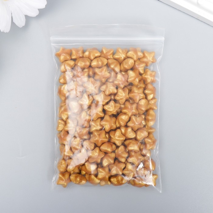 Сургуч в гранулах в пакете Сургуч в гранулах в пакете "Звёздочки" золото перламутр 55 гр 12х8 см