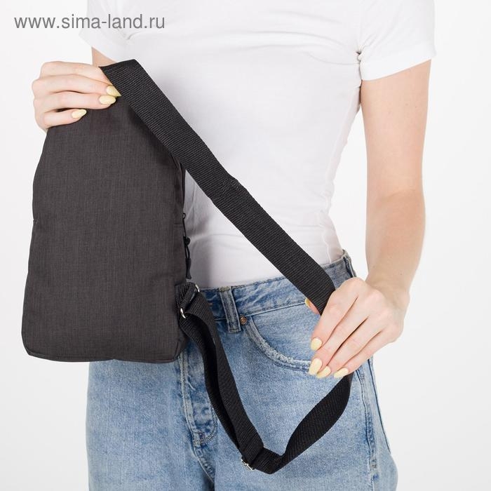 Сумка-слинг из текстиля, &laquo;ЗФТС&raquo;, цвет чёрный