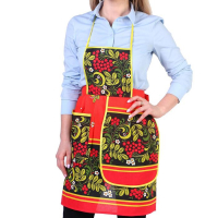Фартук &laquo;Хохлома&raquo;, сувенирный, с карманом и полотенцем