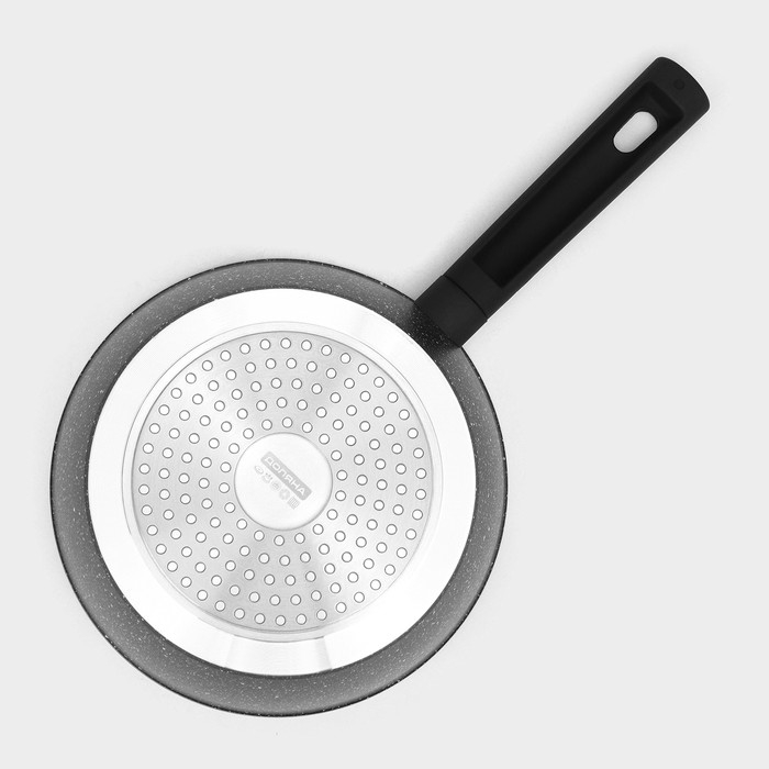 Ковш с крышкой Доляна &laquo;Первый дом&raquo;, 1,2 л, d=18 см, антипригарное покрытие, индукция, цвет чёрный