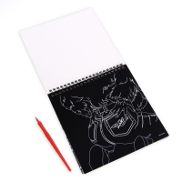 Гравюра блокнот - раскраска детская &laquo;Эстетика&raquo;, 19 х 19 см, для девочки