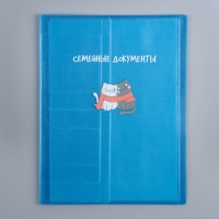 Папка для семейных документов "Котик" синий цвет, 4 комплекта документов, 19 карманов Папка для семейных документов "Котик" синий цвет, 4 комплекта документов, 19 карманов