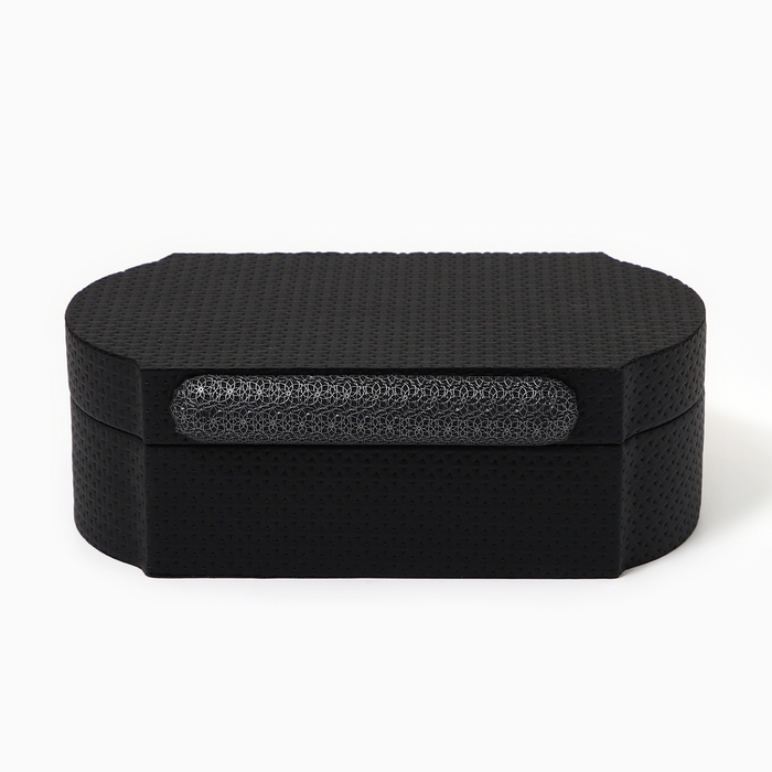 Шкатулка для украшений «Чёрный узор» экокожа, набор 2 шт. Шкатулка для украшений «Чёрный узор» экокожа, набор 2 шт.