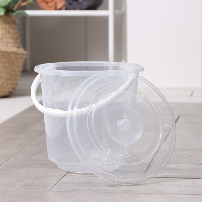 Ведро с крышкой &laquo;Хозяюшка&raquo;, 5 л, цвет МИКС