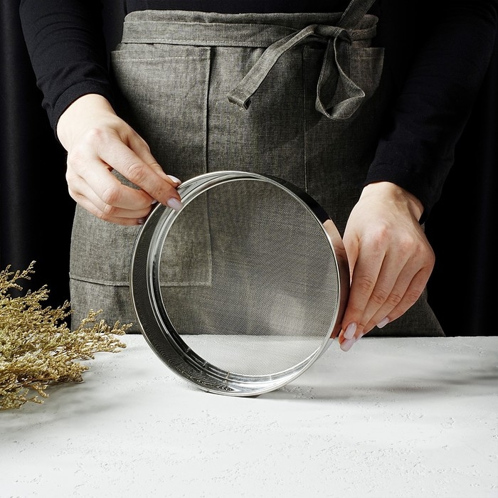Сито для просеивания Доляна &laquo;Металлик&raquo;, d=19 см, цвет серебристый