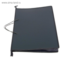 Папка А2 с ручками, 640 х 470мм, пластик, молния сверху, ПМ-А2-35, серая