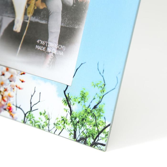 Фоторамка стекло 10х15 см "Цветущая яблоня и голуби" 17х22 см