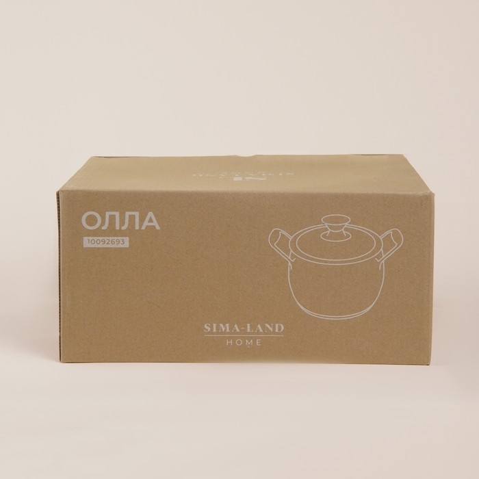 Кастрюля из нержавеющей стали SL Home &laquo;Олла&raquo;, 5,2 л, d=24 см, h=11,5 см, с крышкой, капсульное дно, индукция