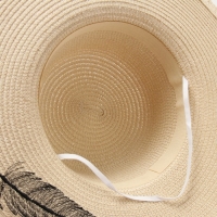 Шляпа женская MINAKU, цвет молочный, р-р 58 Шляпа женская MINAKU, цвет молочный, р-р 58