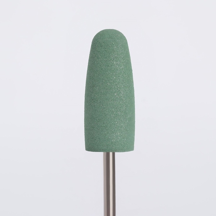 Фреза силиконовая для полировки, средняя, 10 × 24 мм, в пластиковом футляре, цвет зелёный Фреза силиконовая для полировки, средняя, 10 × 24 мм, в пластиковом футляре, цвет зелёный