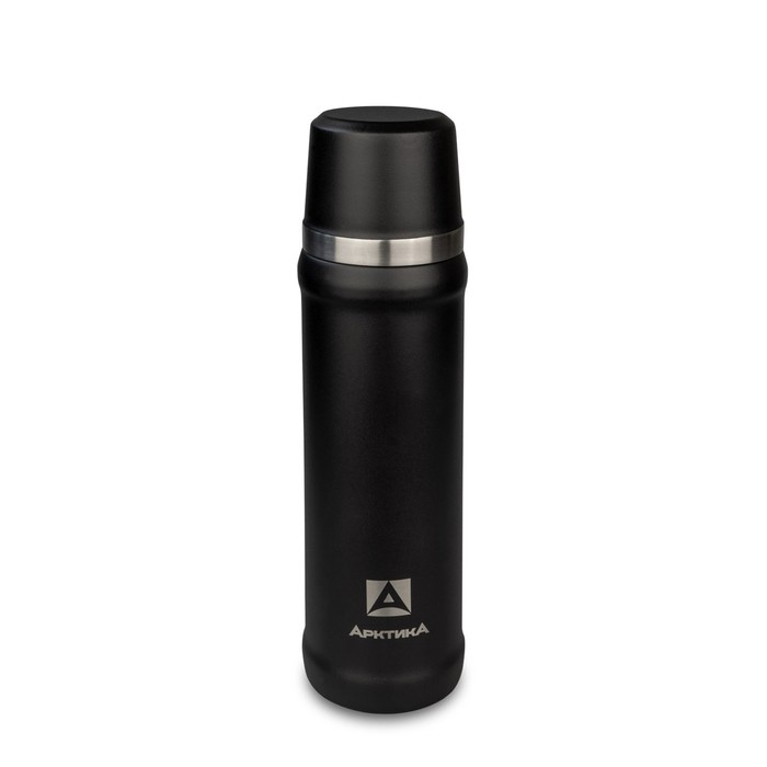 Термос "Арктика", 111, 600 мл, сохраняет тепло 24 ч, 26.2 х 7.4 см, черный