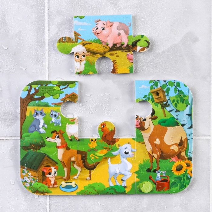 Мягкий пазл для малышей &laquo;На ферме&raquo;, 6 деталей, Крошка Я