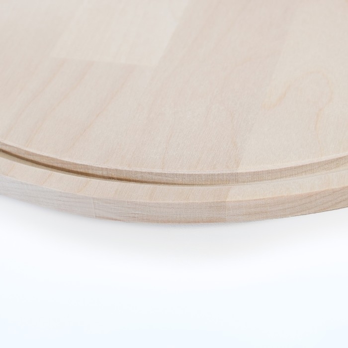 Доска разделочная деревянная с желобом Доска разделочная деревянная с желобом "Круг" 26х26х0,8 см береза