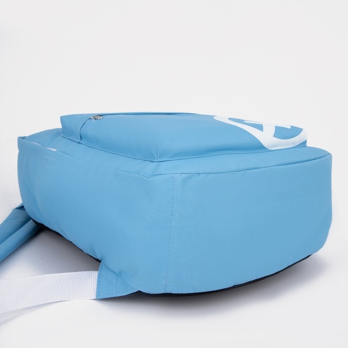 Рюкзак школьный из текстиля на молнии, 1 карман, TEXTURA, цвет голубой Рюкзак школьный из текстиля на молнии, 1 карман, TEXTURA, цвет голубой