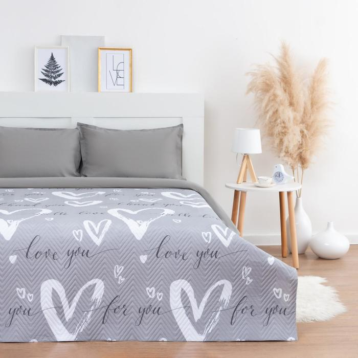 Покрывало LoveLife евро макси "Сердца" 240*210&plusmn;5см, микрофайбер, 100% п/э