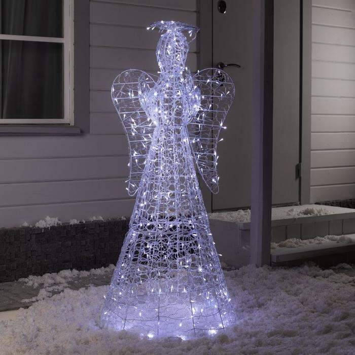 Светодиодная фигура &laquo;Ангел&raquo; 65 &times; 140 &times; 65 см, металл, 31 В, мерцание, свечение тёплое белое