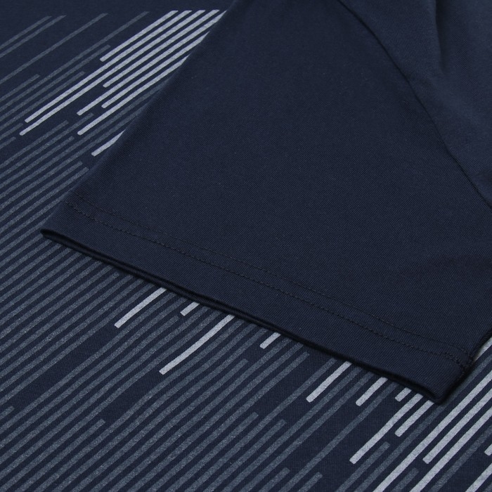 Футболка мужская "Абстракция полосы", цвет синий, размер 56