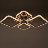 Люстра светодиодная Квадро 90Вт LED RGB 2700-4200К хром 78х48х15см