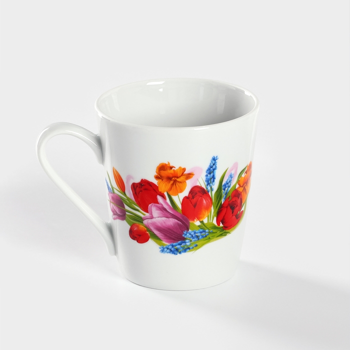 Кружка фарфоровая &laquo;Майский букет&raquo;, 300 мл, d=8,7 см