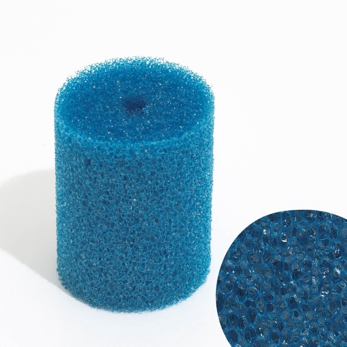 Губка круглая № 3, крупнопористая, 8 х 8 х 10 см, синяя Губка круглая № 3, крупнопористая, 8 х 8 х 10 см, синяя