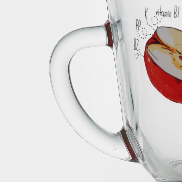 Кружка стеклянная &laquo;Полезные фрукты&raquo;, 200 мл, рисунок МИКС