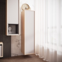 Шкаф навесной Рэя 8, 300х320х1150, Туя светлая/Кашемир