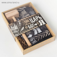 Кухонный набор &laquo;Царь на кухне&raquo;, варежка-прихватка 20х28 см, молоток деревянный