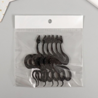 Новогодний декор "Чёрная змея" фоамиран, 7 см (Новогодний набор 6 шт)