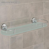 Полка настенная с ограничителем Аccoona A11010-1, 52&times;12 см, стекло