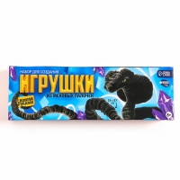 Змея своими руками на новый год. Игрушка из меховых палочек «Черная змея», символ года 2025, новогодний набор для творчества Змея своими руками на новый год. Игрушка из меховых палочек «Черная змея», символ года 2025, новогодний набор для творчества