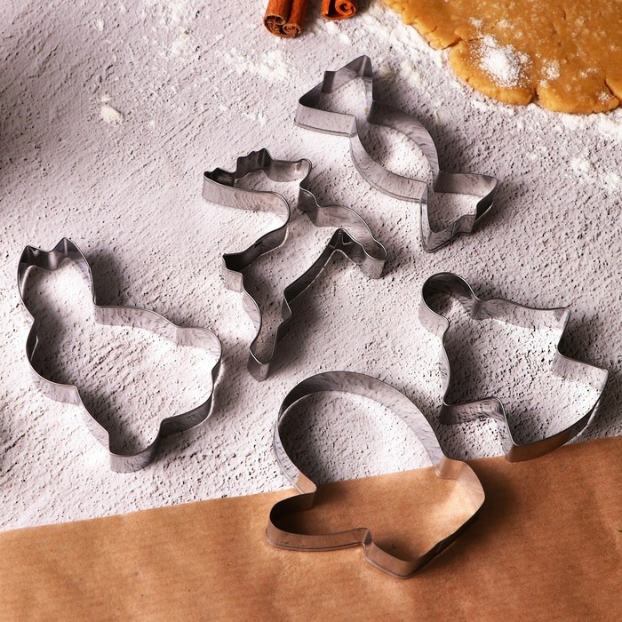 Подарочный набор формочек для печенья KONFINETTA &laquo;Зимний вкус&raquo;: 10 шт, нержавеющая сталь