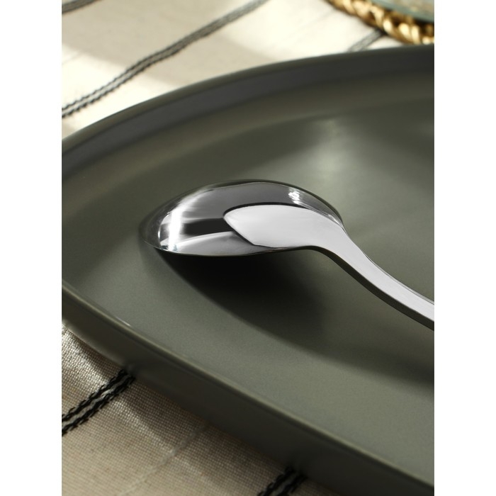 Ложка столовая из нержавеющей стали &laquo;Тайфун&raquo;, длина 19 см, цвет серебряный