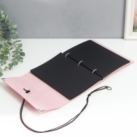 Фотоальбом 30 листов "Розовая пастила" кожзам (на кольцах) 22,5х18х3 см